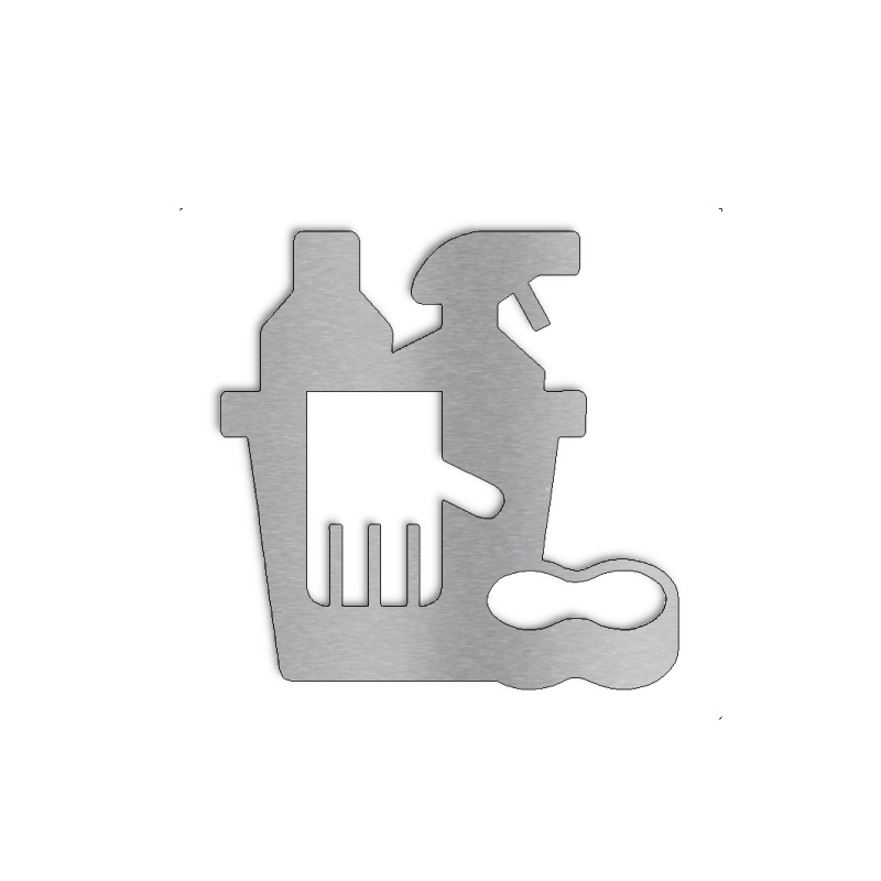 Pictogramme Inox Flèche Zack Indici 50716 - Signalisation Directionnelle 8x8cm