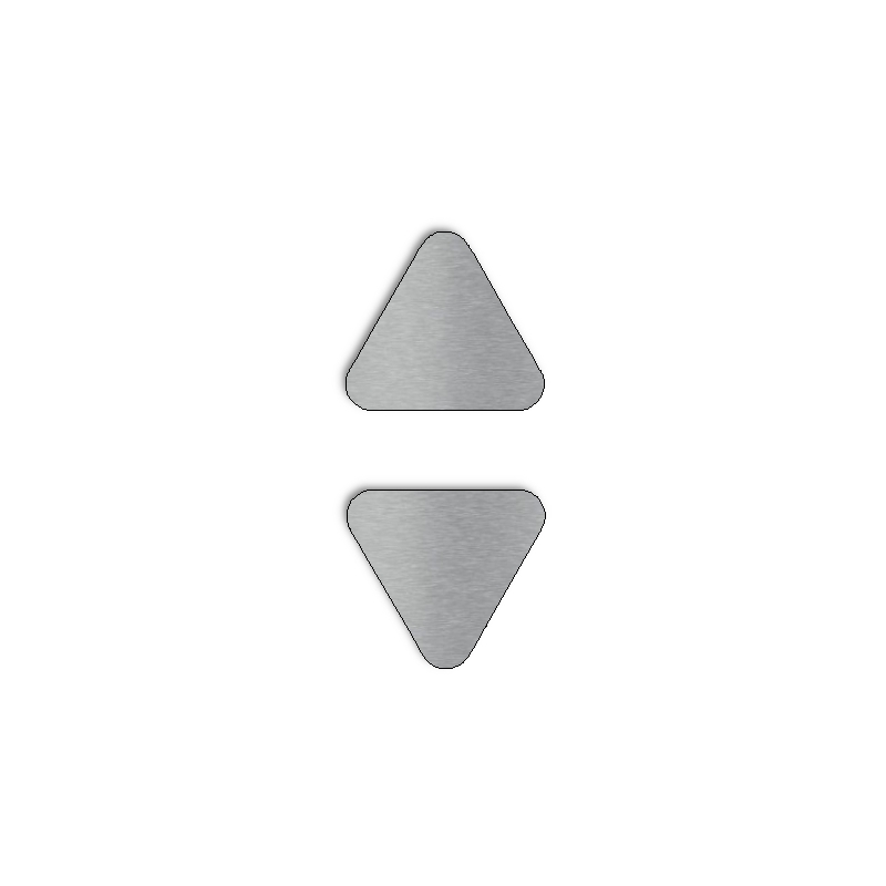 Pictogramme Inox flèches monter ou descendre- 10 / 15 / 20 / 30cm - Epaisseur 2mm