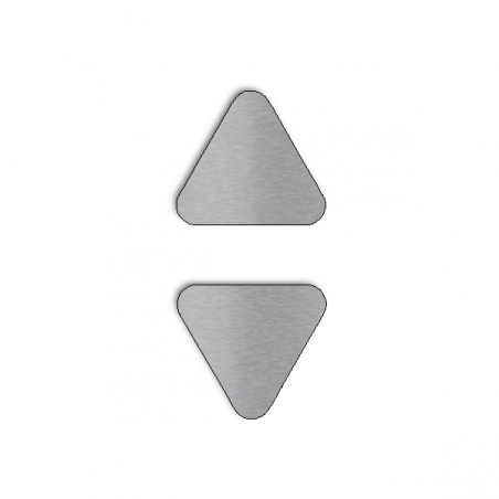 Pictogramme Inox flèches monter ou descendre- 10 / 15 / 20 / 30cm - Epaisseur 2mm