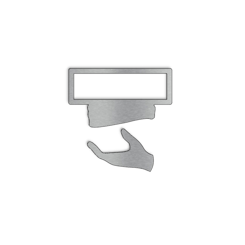 Pictogramme Inox "Distributeur de papier" - 10 / 15 / 20 / 30cm - Epaisseur 2mm