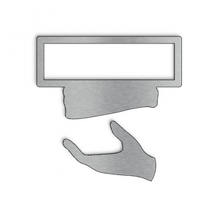 Pictogramme Inox "Distributeur de papier" - 10 / 15 / 20 / 30cm - Epaisseur 2mm