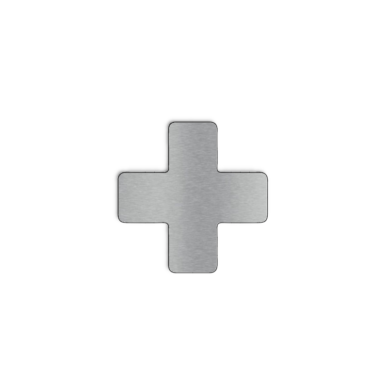 Pictogramme Inox Local Pharmacie- 10 / 15 / 20 / 30cm - Epaisseur 2mm