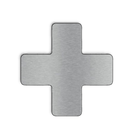 Pictogramme Inox Local Pharmacie- 10 / 15 / 20 / 30cm - Epaisseur 2mm