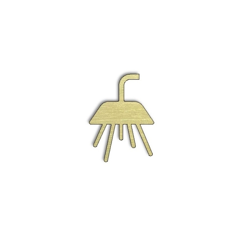 Pictogramme Laiton pommeau douche pleine masse - 10 / 15cm