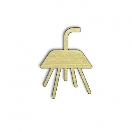 Pictogramme Laiton pommeau douche pleine masse - 10 / 15cm