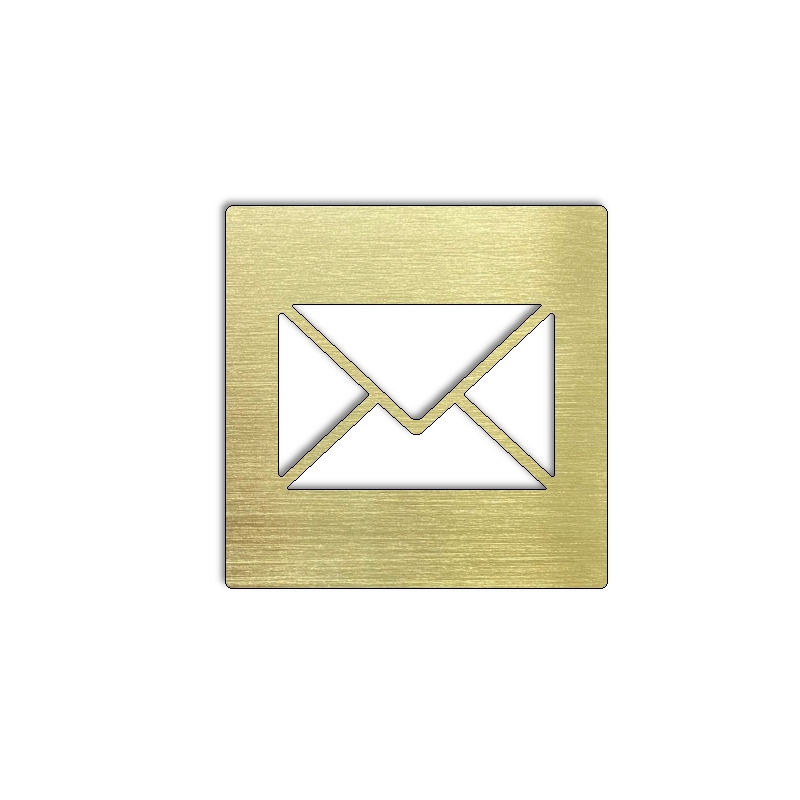 Pictogramme laiton Courrier - 100x100 ou 150x150
