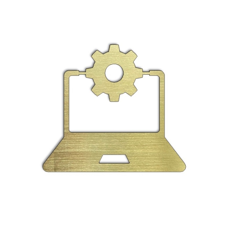 Pictogramme Laiton local informatique Version PC - 10 / 15cm