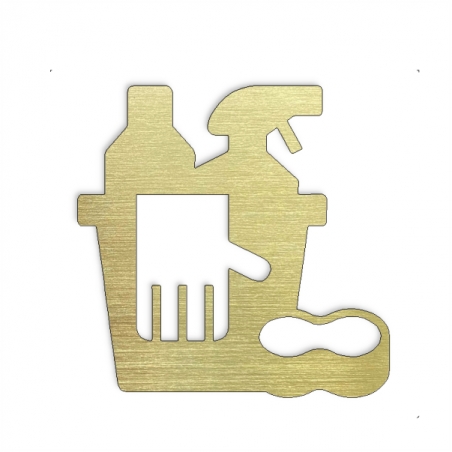 Pictogramme Laiton Produits d'entretien- 10 / 15 / 20 / 30cm - Epaisseur 2mm