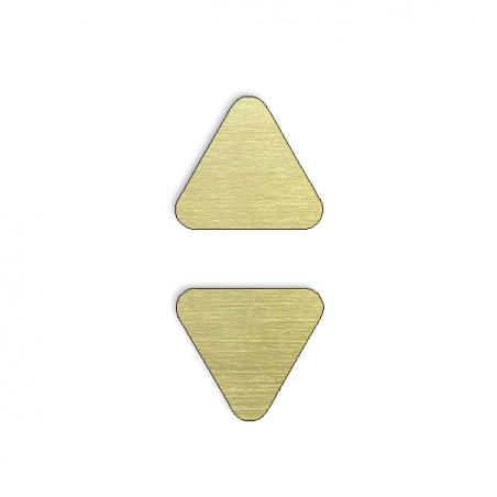 Pictogramme Laiton flèches monter ou descendre- 10 / 15 / 20 / 30cm - Epaisseur 2mm