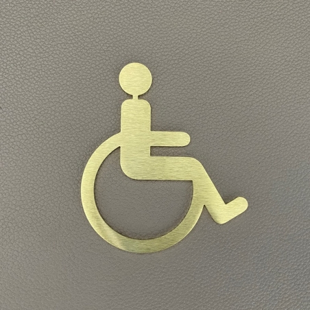Pictogramme laiton Pmr - 8,5 / 13,5 / 18 / 27cm - Epaisseur 2mm