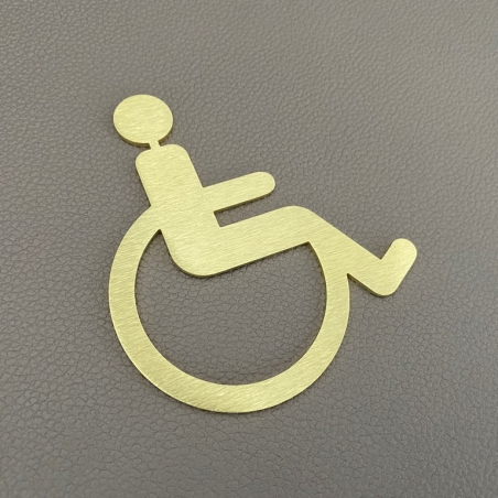 Pictogramme laiton Pmr - 8,5 / 13,5 / 18 / 27cm - Epaisseur 2mm