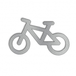 Pictogramme vélo inox - 10 / 15 / 20 / 30 cm - épaisseur 2mm
