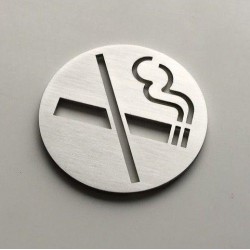 Pictogramme Ne Pas Fumer inox brossé