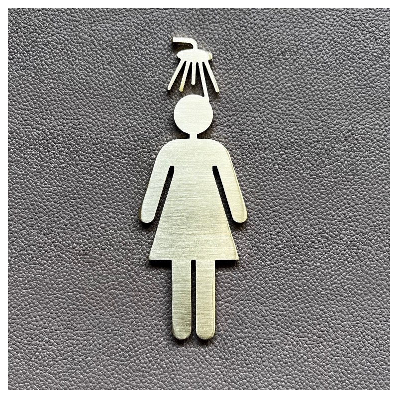 Pictogramme laiton douche femme - 10 / 15 / 20 / 30 cm