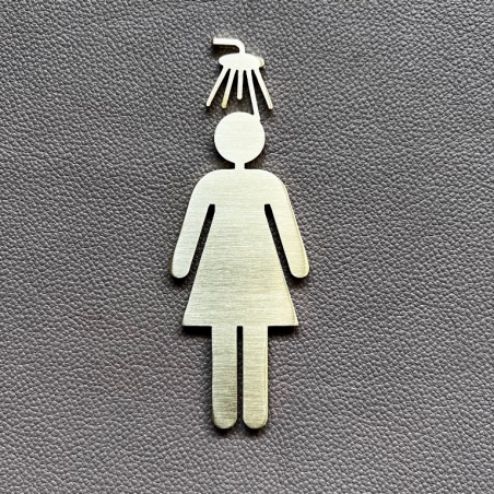 Pictogramme laiton douche femme - 10 / 15 / 20 / 30 cm