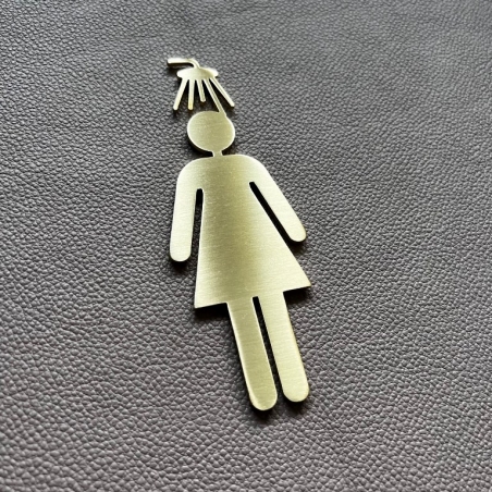 Pictogramme laiton douche femme - 10 / 15 / 20 / 30 cm