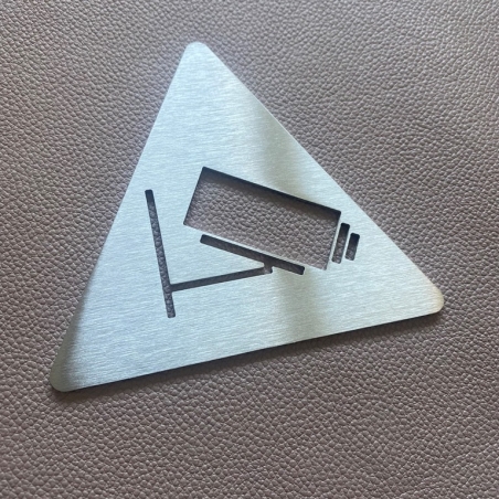 Pictogramme plaque vidéo surveillance inox - hauteur 100 ou 150mm