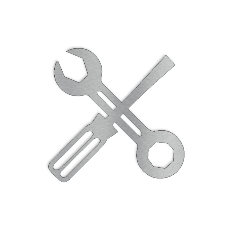Pictogramme inox local informatique  - 10 / 15 / 20 / 30cm