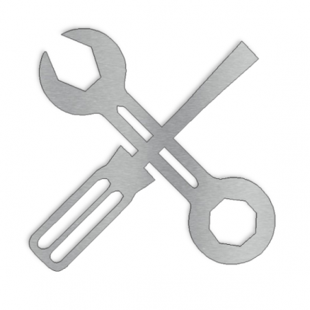 Pictogramme inox local informatique  - 10 / 15 / 20 / 30cm