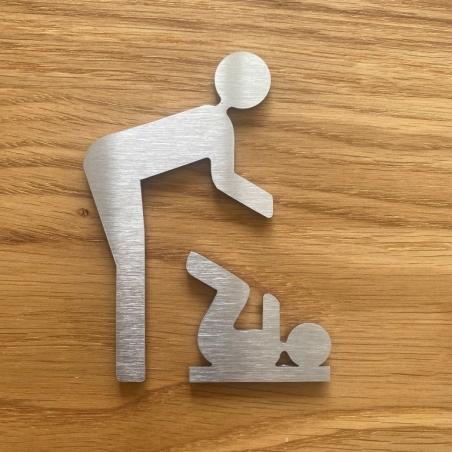 Pictogramme inox table à langer - 10 / 15 / 20 / 30 cm