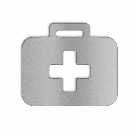 Pictogramme Local pharmacie / infirmerie en inox - 100x100 / 150x150mm