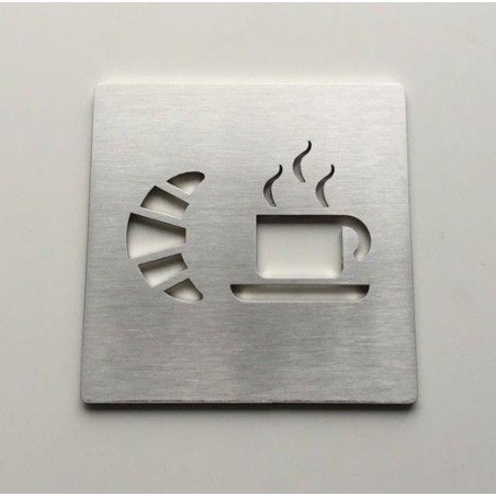 Pictogramme petit déjeuner inox