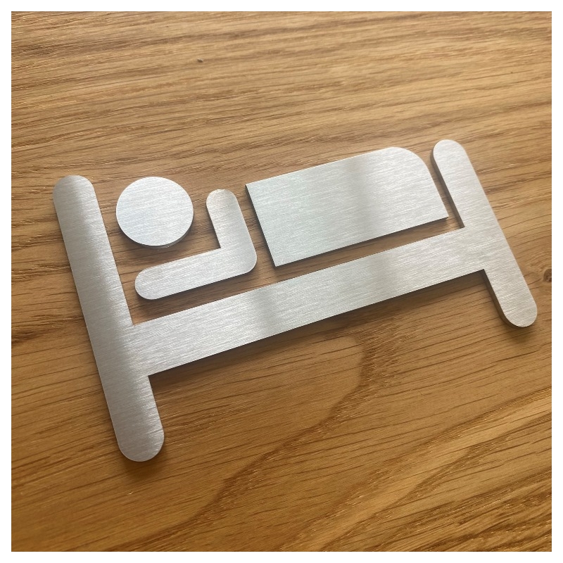 Pictogramme dortoir en inox - 10 / 15 / 20 /30cm