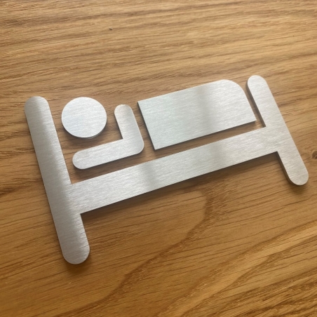 Pictogramme dortoir en inox - 10 / 15 / 20 /30cm
