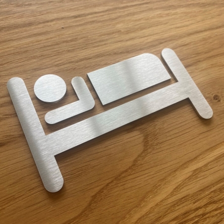 Pictogramme dortoir en inox - 10 / 15 / 20 /30cm