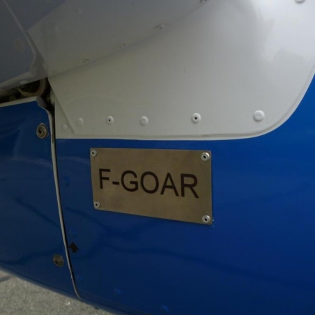 Plaque avion en inox - Gravure laser - 100x50mm