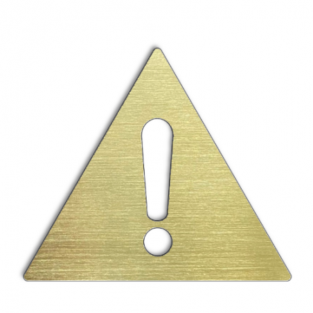 Pictogramme attention en laiton - 100x100 / 150x150