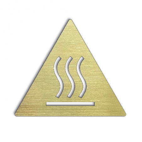 Pictogramme brûlure en laiton - 100x100 / 150x150