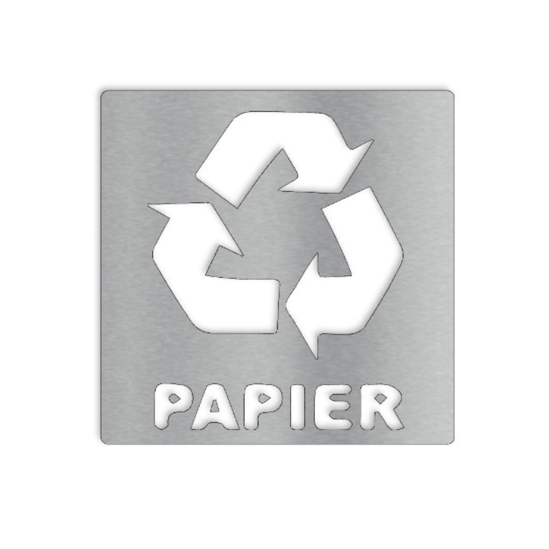 Pictogramme Tri du papier - 100x100 ou 150x150 - Epaisseur 2mm