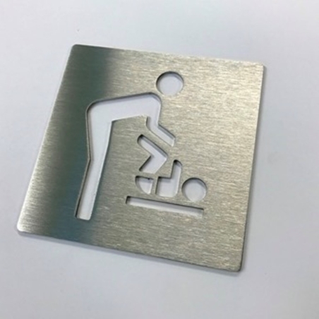 Pictogramme inox Table à langer - 100x100 ou 150x150