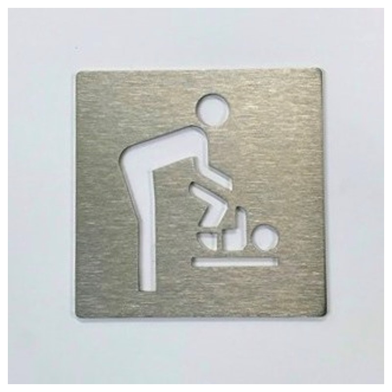 Pictogramme inox Table à langer - 100x100 ou 150x150