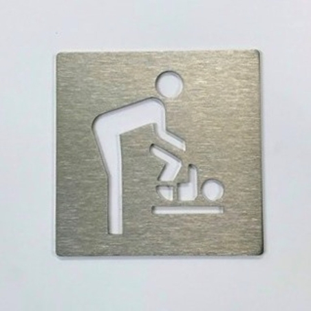 Pictogramme inox Table à langer - 100x100 ou 150x150