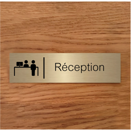Plaque de porte d'intérieur inox brossé 