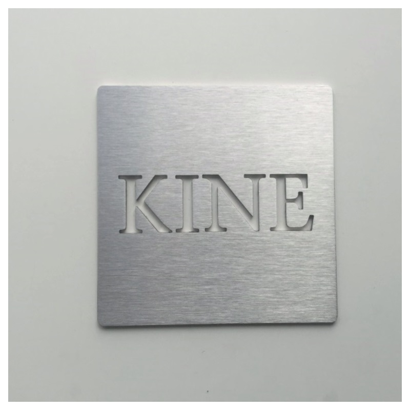 Pictogramme inox Kine - 100x100 ou 150x150mm