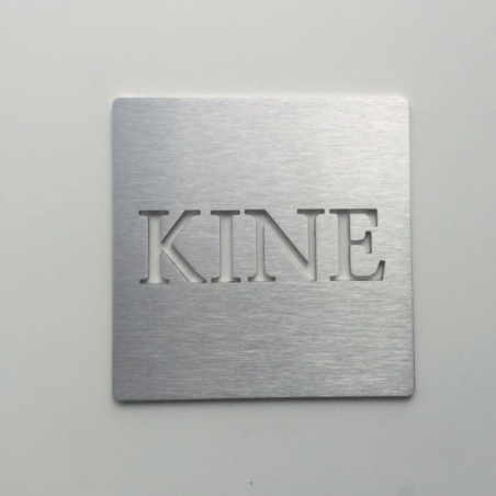 Pictogramme inox Kine - 100x100 ou 150x150mm