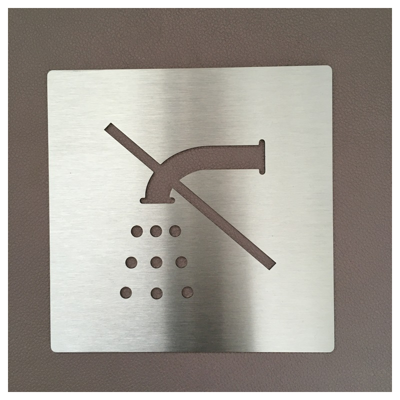 Pictogramme plaque "Eau non potable" - 100x100mm ou 150x150mm