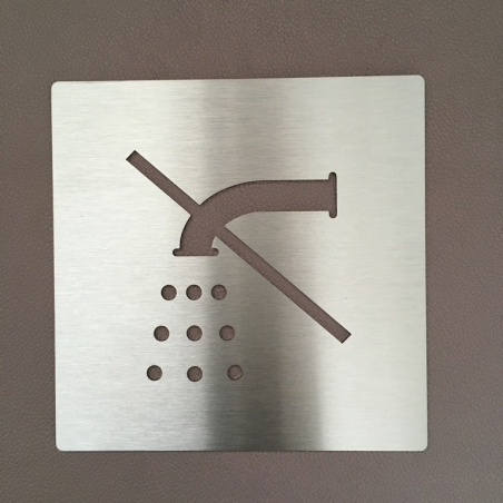 Pictogramme plaque "Eau non potable" - 100x100mm ou 150x150mm