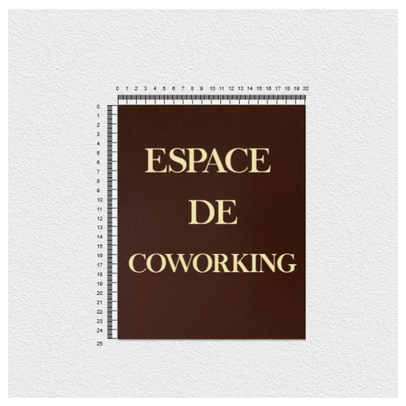 Plaque laiton thermolaquée effet rouille - Signalétique de couloir - 200x250mm