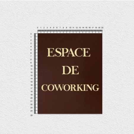 Plaque laiton thermolaquée effet rouille - Signalétique de couloir - 200x250mm