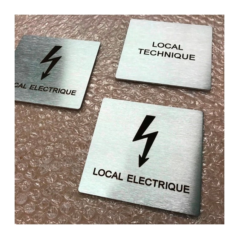 Plaque inox à personnaliser - Gravure laser - 50x50 / 90x90 / 100x100 / 125x125 / 130x130 / 140x140 / 150x150 / 200x200mm