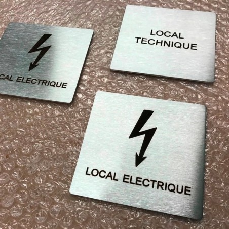 Plaque inox à personnaliser - Gravure laser - 50x50 / 90x90 / 100x100 / 125x125 / 130x130 / 140x140 / 150x150 / 200x200mm