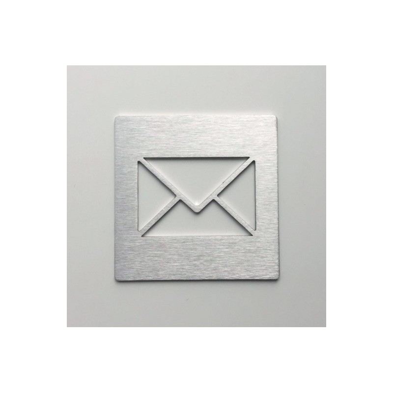 Pictogramme inox Courrier - 100x100 ou 150x150