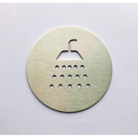 Pictogramme inox Pommeau douche - Diam100 ou Diam150