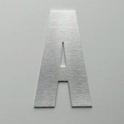 Design HAETTENSCHWEILER - Lettre inox brossé - Taille de 8.5 à 30cm