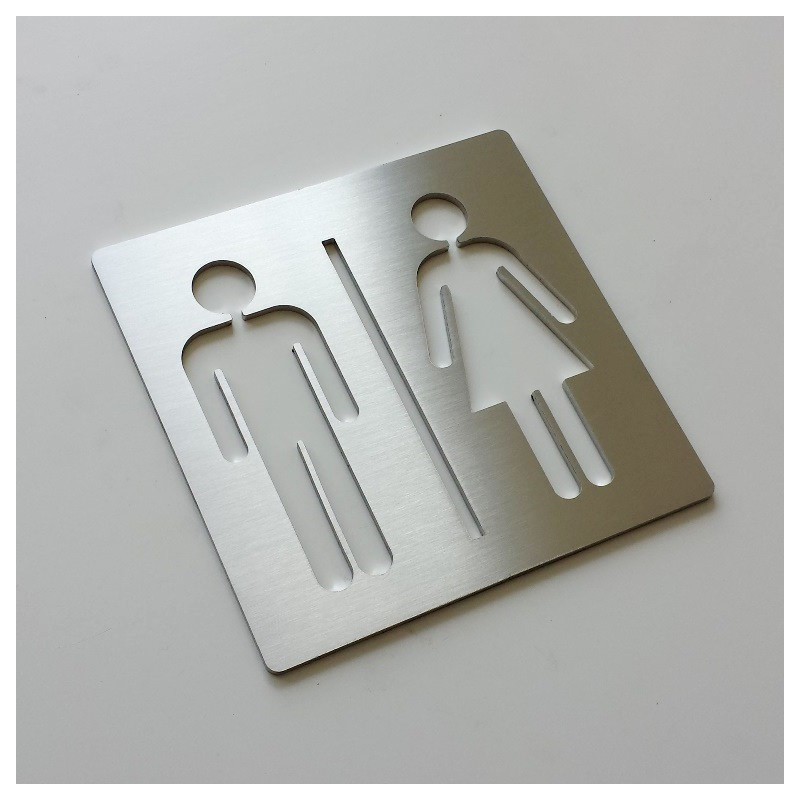 Pictogramme toilettes H/F - 100x100 ou 150x150mm