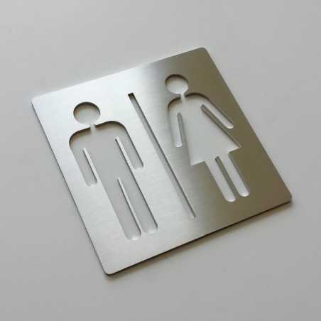Pictogramme toilettes H/F - 100x100 ou 150x150mm